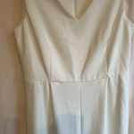 Calvin Klein size 8 white jumpsuit V-Neck Sheath Mini Dress Photo 0