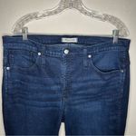 Madewell  Stovepipe High Rise Straight Dark Wash Cropped Denim Jeans Photo 4