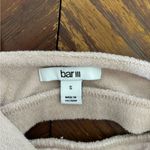 Bar III  tan 82% cotton terry ruffle sleeve crop top size small Photo 1