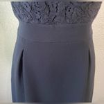 White House | Black Market WHBM black dress with lace‎ detail. Photo 3