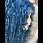Blue Long Curly Soft Swisslace Lacefront wig Photo 13