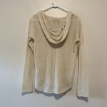 Brochu Walker  Cashmere Cream Lowe Lightweight Hooded Semi-Sheer Sweater Small Photo 7