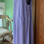 Vintage 90’s AKS Amy K Su Lavender Button Side Jumper Pinafore Dress Photo 2