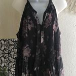 Maurice's  sleeveless tank cami top blouse floral print with neck tie and frill ends Photo 0