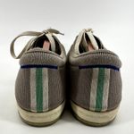 Rothy's The Lace Up Sneakers Ribbed Low Top Gum Soft Vintage Gray White 10 Photo 4