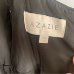 Azazie  Black Formal Dress Size 10 Chiffon Empire Ruched Wedding Photo 4