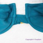 Aila Blue NEW Free People Cuba bikini Top - Teal Rib, size M Photo 7