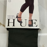Hue  Opaque Footless Tights Women Size 1/S-M Control Top Verbena Dark Green New Photo 0