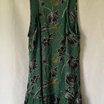 CAbi green floral lightweight sleeveless dress women size medium summery design Photo 6