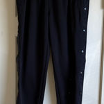 Old Navy  | Black Button Pants Half Partial Tear-Away Size Large Go-Dri Joggers Photo 0