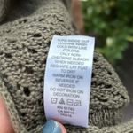 Maurice's Size LARGE Army Olive Green Open Weave Long Line Sweater Vest Boho Photo 9