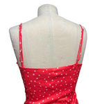 ZARA  Satin Effect Lace Up Star Bodysuit Red White Size‎ Medium Photo 7
