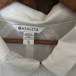 Athleta  Advantage Polo Top Quarter Zip Pullover in Bright White Size XL Photo 3