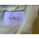 Selkie 100% Silk Pale Yellow Puff Mini Dress Size Large Photo 5