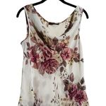 Vintage 90s Sheer Beaded Sequin Floral Midi Dress Asymmetric Fairy Size Large White Photo 1