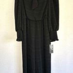 Julia Jordan Jumpsuit 6 Black Long Sleeves Elastic Neck Bow Polyester New Photo 0