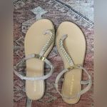 Madden Girl Gray Sandals with Crystal Embellishments Photo 2