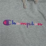 Champion  Light Gray Hoodie with Pink Logo Photo 1