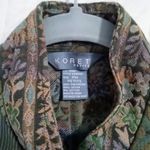 Koret Blazer jacket Vintage Green Paisley Size PM Petite Medium Photo 3