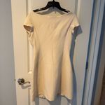 Christian Dior  Beige Breasted Cap Sleeves Off White Mini Dress Photo 4