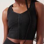 Athleta NWT  Shanti Crop Tank Top, Small, Black Photo 2