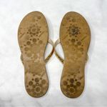 Jimmy Choo Wilma Leather Logo Jewel Thong Flat Flip Flop Sandals + Dust Bag Gold Photo 7