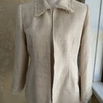Alfred Dunner Cream Beige Boucle Blaze Jacket Size 8 Photo 0