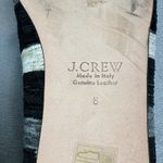 J. Crew Womens Black Gray Cream Textile Striped Italy Darby‎ Currant Flats Sz 8 Photo 7