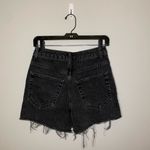 Topshop  A-Line Ripped Denim Mom Shorts, Washed Black, Size 2, EUC Photo 3