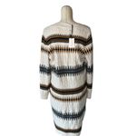 Lucky Brand NWT   Geometric Cardigan Sweater Dress In Cream/black /Tan 1X Photo 5