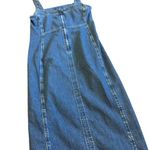 Ann Taylor Loft Denim Jumper Dress Sleeveless Layering High Slit Size 8 Women's Photo 2