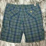 Levi's Blue and Green Cargo Shorts with Plaid Design Vintage Chino Bermuda Photo 3