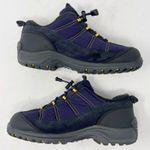 Lands' End  Blue Purple Suede Quilted Walking Hiking Sneakers Womens 9 Photo 9