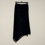 Her Pony Mesh Sheer asymmetrical midi skirt Black size 6 Photo 1