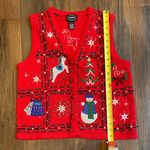 Vintage Studio Festive Red Sweater Vest Size undefined Photo 9