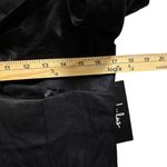 Lulus  Womens Chic Perspective Black Satin Tie-Front Puff Sleeve Top Size L Photo 6