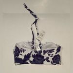 Cupshe  White and Purple Floral Women's bikinis Top Photo 1