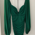 12th Tribe  Green Ruched Dress Photo 0