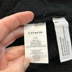 Coach Black logo Sig Knit Poncho Turtleneck Wool blend sweater M/L Photo 6
