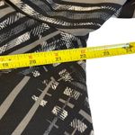 Dana Buchman  Womens PXL Black Geometric Print Wrap Dress Long Sleeve Tie Waist Photo 9