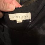 Little Lies Anthropologie Amelia Halter linen lined dress size large black Photo 3