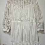 Something Navy Women's Size XXL Long Sleeve Dress White Eyelet Cinch Waist NWT Photo 0