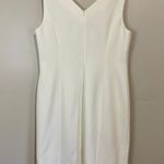 Anne Klein Women’s Sleeveless NYC White V Neck Sheath Dress Size 14 NWT Photo 8