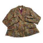 Anthropologie Acorn Open Jacket size 6• Paisley Tapestry Jacket. Orange Photo 1