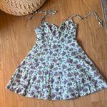 ZARA  Purple and Green Floral Dress Photo 0