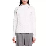 Maje RTR Marnety Button Cable Knit Long Sleeve Button Detail Sweater Sz 1 (S) Photo 15