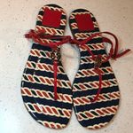 Tory Burch Red and Navy Sandals Photo 12