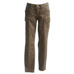 Cache  Olive Embellished Jean Pant Cargo Denim Zipper Leg Rhinestone $128 NWT Photo 2