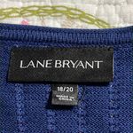 Lane Bryant   plus size 18/20 blue knit peplum shirt jacket zip front 3/4 sleeves Photo 5
