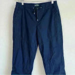 Ralph Lauren Lauren Active ‎ Crop Cargo Activewear Pant Women’s Size 6 Navy Blue Photo 5
